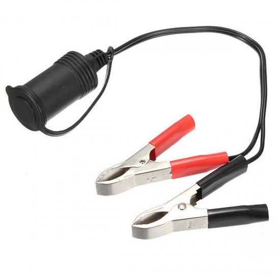 12V Car Motor Bike Tractor Boat Clip-on Cigarette Lighter Socket Cable