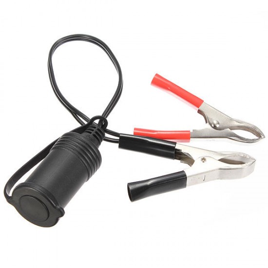 12V Car Motor Bike Tractor Boat Clip-on Cigarette Lighter Socket Cable