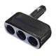 3 Way Car Cigarette Lighter Socket Power Splitter Adapter 90 Degree Foldable with LED 3 Way Car Cigarette Lighter Socket Power Splitter Adapter 90 Degree Foldable with LED