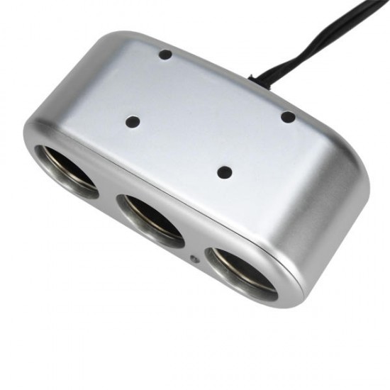 3 Way Car Cigarette Lighter Socket Splitter Adapter Charger LED 3 Way Car Cigarette Lighter Socket Splitter Adapter Charger LED