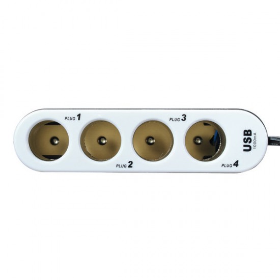 4 Way Car Cigarette Lighter Socket Splitter Charger 12V/24V 4 Way Car Cigarette Lighter Socket Splitter Charger 12V/24V