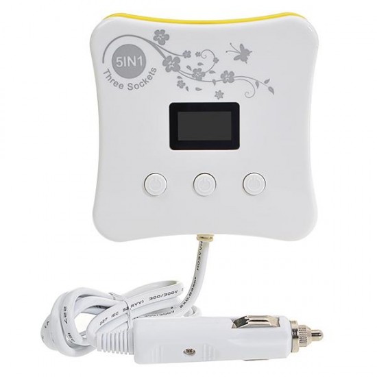 Car Cigarette Lighter Current Voltage Temperature Display 4 USB Ports Charger Car Cigarette Lighter Current Voltage Temperature Display 4 USB Ports Charger