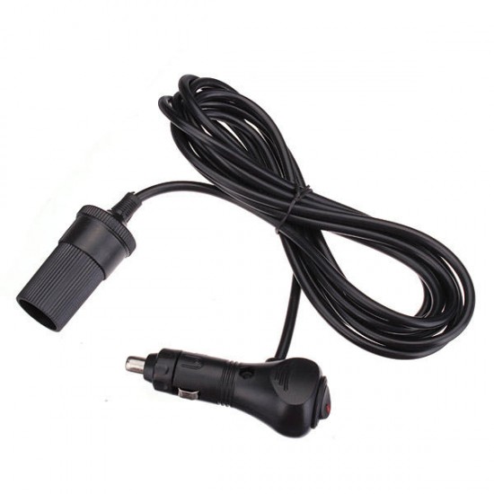 Car Cigarette Lighter Extension Cable 3m with Switch 12V Car Cigarette Lighter Extension Cable 3m with Switch 12V
