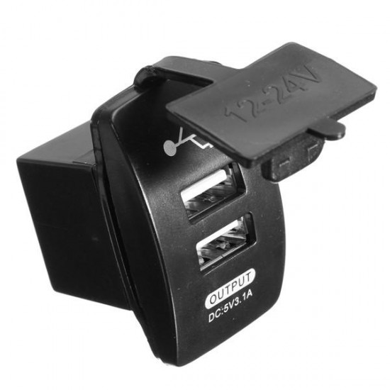 Dual Car Cigarette Lighter Socket Charger Power Adapter USB Splitter 12V 1A 2.1A