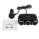 Dual USB Port 3 Way Auto Car Cig arette Lighter Socket Splitter Charger DC 12V Plug Adapter Dual USB Port 3 Way Auto Car Cig arette Lighter Socket Splitter Charger DC 12V Plug Adapter