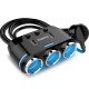 Dual USB Port 3 Way Auto Charger Car Ci garette Lighter Full Function Socket Splitter Adapter Dual USB Port 3 Way Auto Charger Car Ci garette Lighter Full Function Socket Splitter Adapter