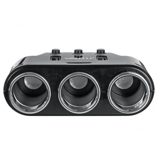 Dual USB Port 3 Way Auto Charger Car Ci garette Lighter Full Function Socket Splitter Adapter Dual USB Port 3 Way Auto Charger Car Ci garette Lighter Full Function Socket Splitter Adapter