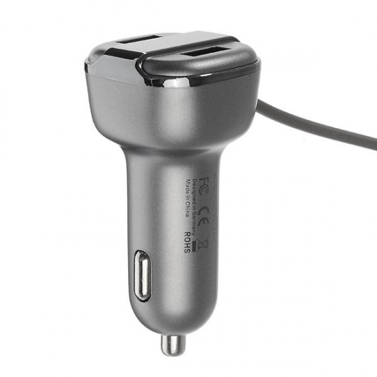 T52S Car Charger Cigarette Lighter One in Two Phone Lines with Voltage Switch Interface