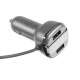 T52S Car Charger Cigarette Lighter One in Two Phone Lines with Voltage Switch Interface