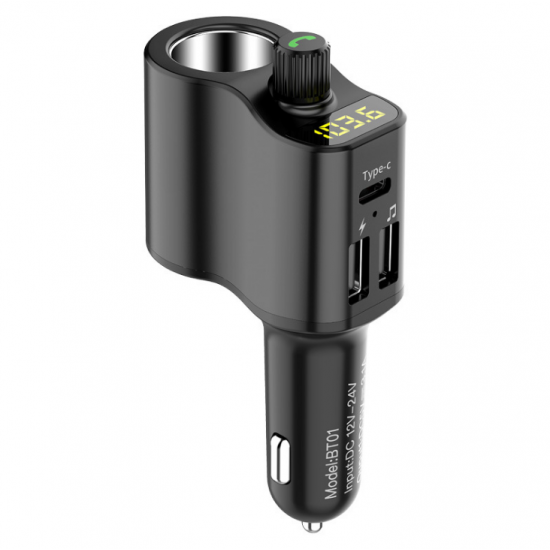 Universal Dual USB Type C Bluetooth 3.1A Fast Charging Car Cig arette Lighter Charger U Disk Playback HD Decoding Universal Dual USB Type C Bluetooth 3.1A Fast Charging Car Cig arette Lighter Charger U Disk Playback HD Decoding