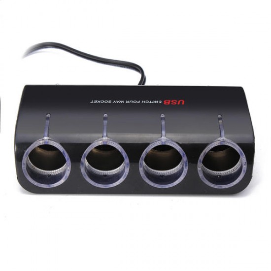 WF-075 4 Way Car Cigarette Lighter Socket Splitter Charger 120W WF-075 4 Way Car Cigarette Lighter Socket Splitter Charger 120W