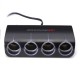 WF-075 4 Way Car Cigarette Lighter Socket Splitter Charger 120W