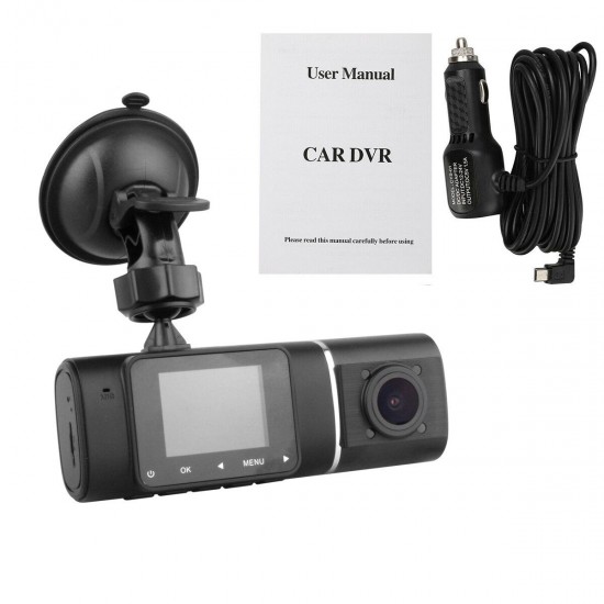 1080P Car DVR Dual Lens Front & Inside Dash Cam 170° G-sensor IR Night Vision HD Camera Recorder 1080P Car DVR Dual Lens Front & Inside Dash Cam 170° G-sensor IR Night Vision HD Camera Recorder