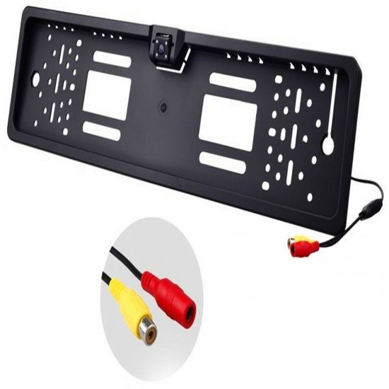 170° 4LED Car License Plate Frame Rear View Backup Camera Auto Reverse European