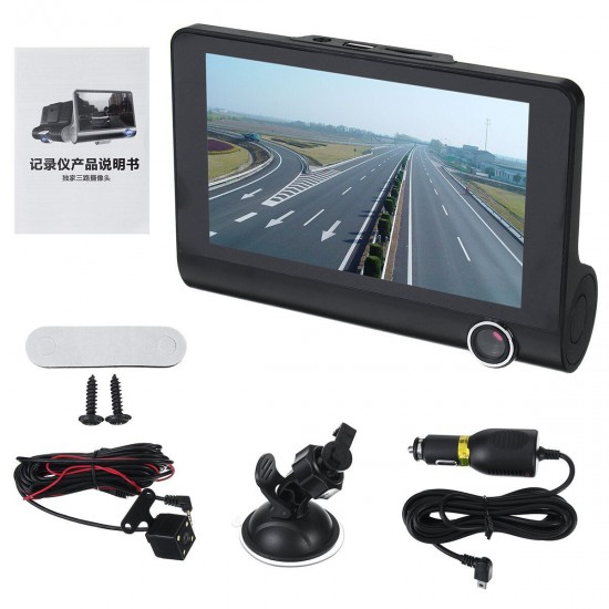 2 in 1 4inch Large LCD Driving Recorder + Explosion Speed Radar HD Car DVR Camera