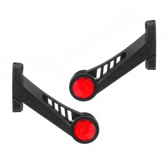 24LED Side Rubber Marker Light Outline Stalk Lamp Trailer Truck Van Car DVR