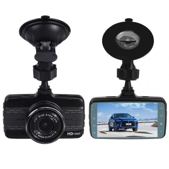 3 Inch IPS HD 1080P Car DVR Dash Cam Video Camera Recorder Parking Monitoring TF