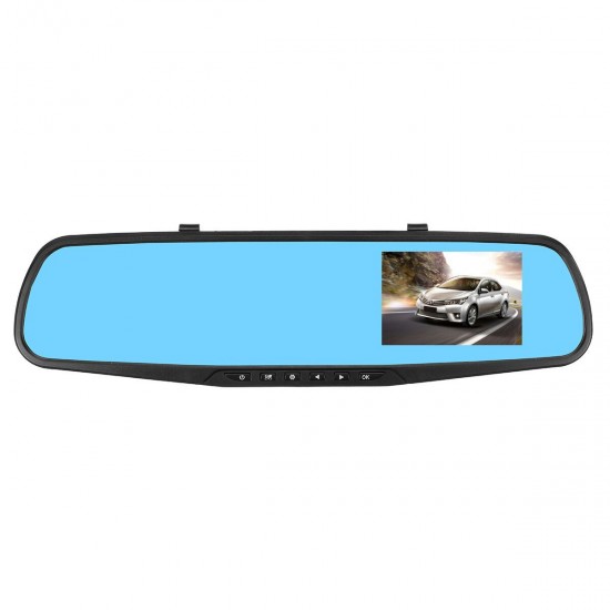 3.5/4.3inch Car DVR HD 1080P Dual Lens Rearview Dash Cam LCD Recorder Rear Camera