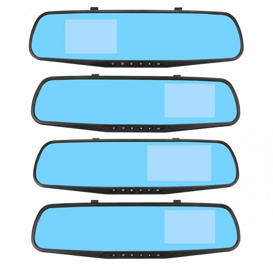 3.5/4.3inch Car DVR HD 1080P Dual Lens Rearview Dash Cam LCD Recorder Rear Camera 3.5/4.3inch Car DVR HD 1080P Dual Lens Rearview Dash Cam LCD Recorder Rear Camera