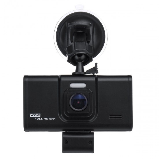 4'' HD 1080P Dual Lens Car DVR Front and Rear Camera Video Dash Cam Recorder 170 Degree