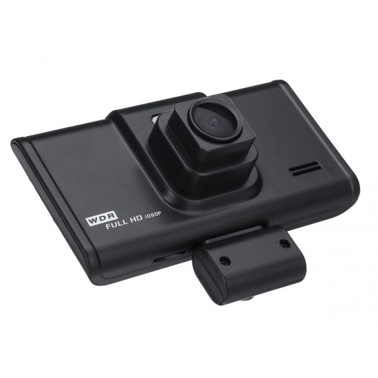 4'' HD 1080P Dual Lens Car DVR Front and Rear Camera Video Dash Cam Recorder 170 Degree