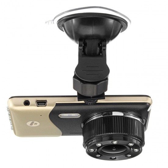 4 Inch 1080P HD Car DVR Dual Camera Recorder Built in Microphone