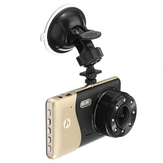 4 Inch 1080P HD Car DVR Dual Camera Recorder Built in Microphone