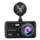 4 Inch 1080P HD Car Dual Lens Front + Rear Car Dash Cam DVR Camera Recorder Touch Screen