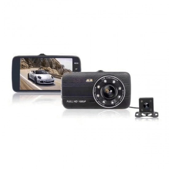 4 Inch Car DVR With Rear View Camera Night Version 1080p Parking Monitoring G-senor 170° Wide-angle 4 Inch Car DVR With Rear View Camera Night Version 1080p Parking Monitoring G-senor 170° Wide-angle