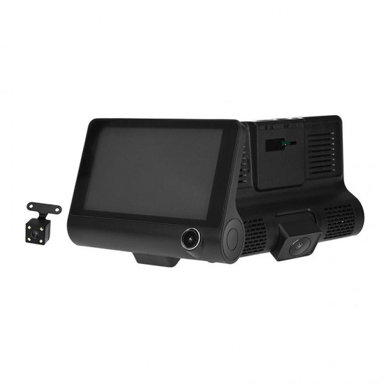 4 inch 3 Lens 1080P Night Vision Driving Recorder Inside and Outside the 3 Recorders Car DVR Camera