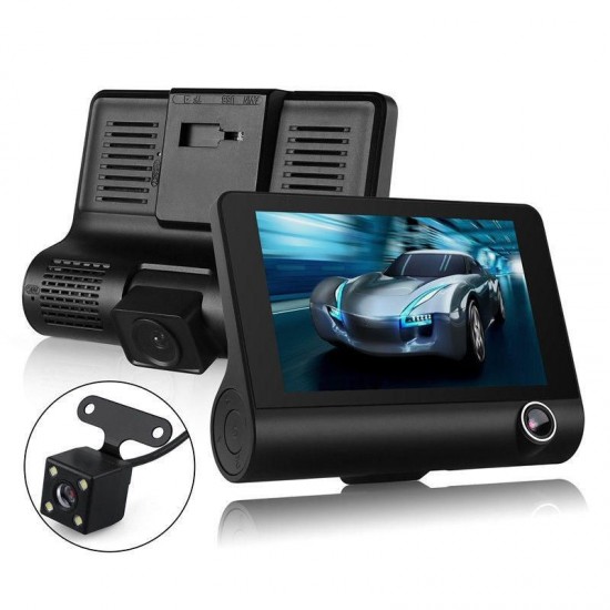 4 inch 3 Lens 1080P Night Vision Driving Recorder Inside and Outside the 3 Recorders Car DVR Camera