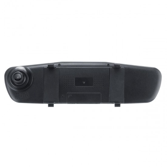 4.3 Inch Double Lens Car DVR Rearview Mirror Driving Recorder Night Vision Parking Monitoring