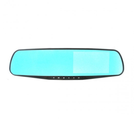 4.3 Inch Double Lens Car DVR Rearview Mirror Driving Recorder Night Vision Parking Monitoring