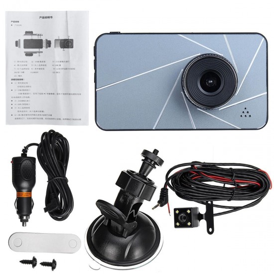 4.39 Inch HD 1080P Dual Lens Car DVR Front Rear Camera Video Dash Cam Recorder 4.39 Inch HD 1080P Dual Lens Car DVR Front Rear Camera Video Dash Cam Recorder