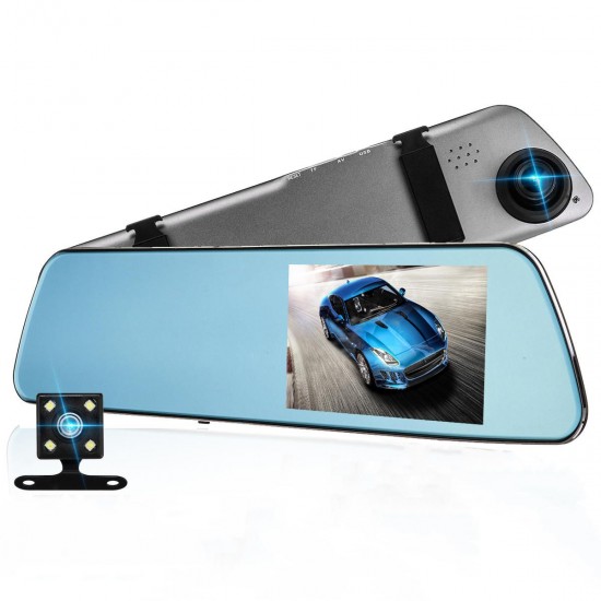 4.3inch Dual Lens 1080P Car DVR Dash Cam Video Recorder Rear View Mirror Camera 4.3inch Dual Lens 1080P Car DVR Dash Cam Video Recorder Rear View Mirror Camera