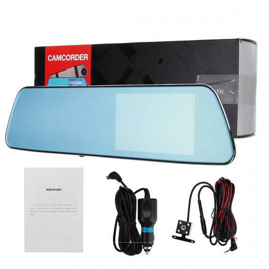 4.3inch Dual Lens 1080P Car DVR Dash Cam Video Recorder Rear View Mirror Camera 4.3inch Dual Lens 1080P Car DVR Dash Cam Video Recorder Rear View Mirror Camera