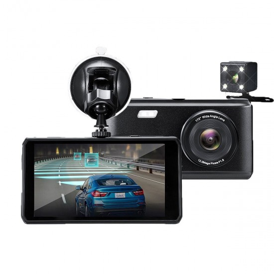 4.5inch 1080P Touch Screen Car DVR Dash Cam Rearview Camera Dual Lens Night Vision