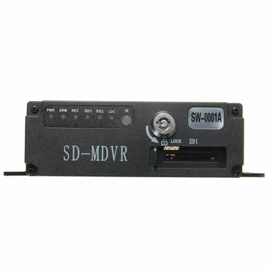 4CH Car Vehicle AHD Mobile DVR Real Time Video Audio Recorder SD Card With Remote