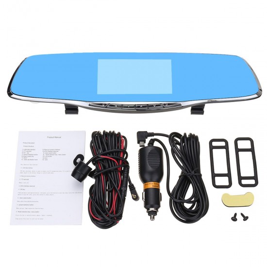 5 Inch 1080P HD Dual Lens Car DVR Dash Cam Recorder 170 Degree Rear View Camera G-sensor 5 Inch 1080P HD Dual Lens Car DVR Dash Cam Recorder 170 Degree Rear View Camera G-sensor
