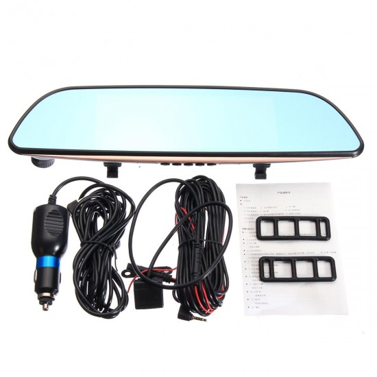 7 Inch Car DVR HD 1080P Dual Lens Vehicle Rearview Mirror Camera Recorder Dash Cam 7 Inch Car DVR HD 1080P Dual Lens Vehicle Rearview Mirror Camera Recorder Dash Cam