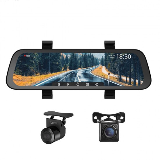 70mai Midrive D07 1080P 9.35Inch Stream Media Car DVR Dash Cam Full Screen Rearview 130FOV Mirror Recorder