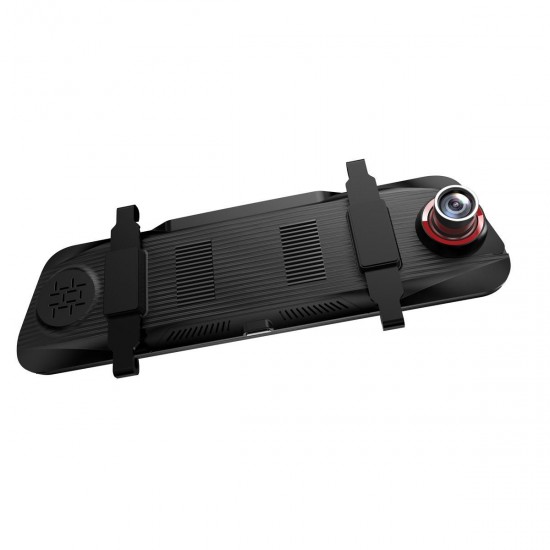 T11+ 9.66 Inch 2.5D Curved Glass Dual Lens Front 1080P Back 720P G Sensor Loop Recording Car DVR T11+ 9.66 Inch 2.5D Curved Glass Dual Lens Front 1080P Back 720P G Sensor Loop Recording Car DVR