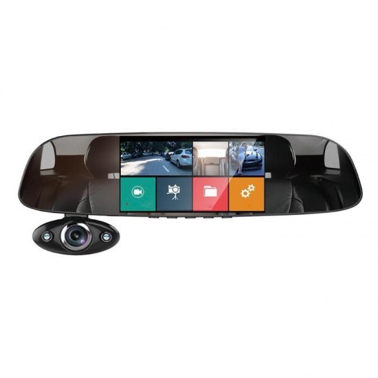 B33 5 Inch 1080P HD Dual Way Car DVR Tachograph 170 Degree Wide Angle Loop Video Recording B33 5 Inch 1080P HD Dual Way Car DVR Tachograph 170 Degree Wide Angle Loop Video Recording