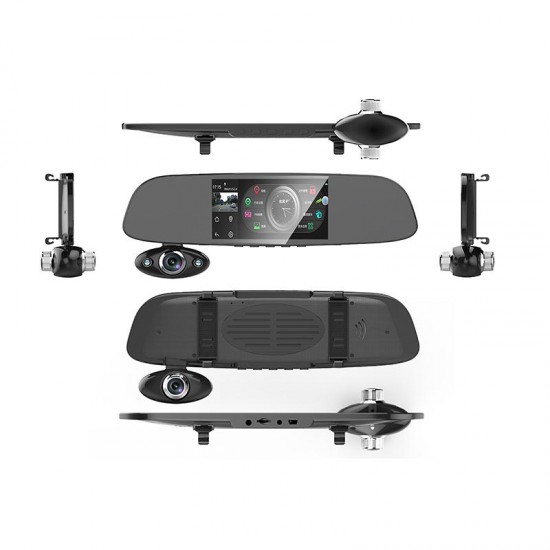 B33 5 Inch 1080P HD Dual Way Car DVR Tachograph 170 Degree Wide Angle Loop Video Recording B33 5 Inch 1080P HD Dual Way Car DVR Tachograph 170 Degree Wide Angle Loop Video Recording