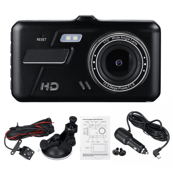 Car DVR Camera Recorder 1080P FDH 170° Dash Cam G-Sensor Rear Video Night Vision Kit Car DVR Camera Recorder 1080P FDH 170° Dash Cam G-Sensor Rear Video Night Vision Kit