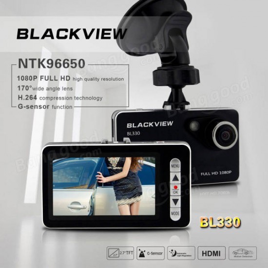 Car HD DVR BL330 Video Recorder 1080P G-sensor 2.7 Inch Screen