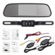 Car Rear View 5 Inch LCD Monitor Mirror Wireless Backup Camera Parking Reverse Kit