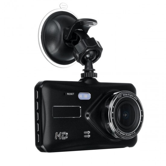 Dash Cam Dual Lens Car DVR Full HD 1080P 4''Screen IPS With Backup Rear Camera