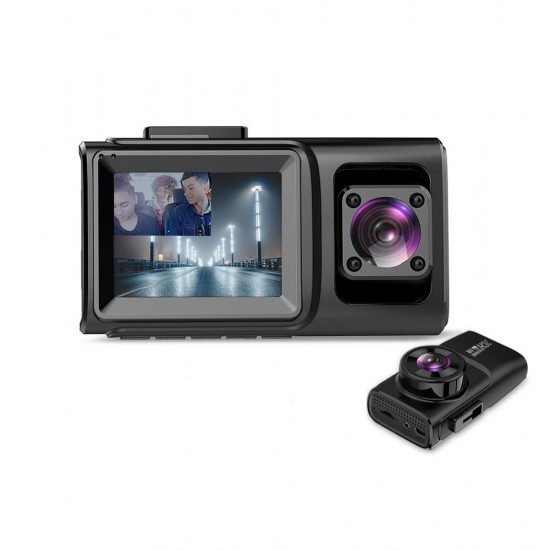 4K WiFi GPS Son y Sensor IMX307 WDR Dash Cam Video Recorder Night Vision 1080P Front/Inside Dual Lens Car DVR Camera