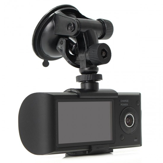 GPS Dual Lens Camera HD Car DVR Dash Cam Video Recorder G-Sensor Night Vision